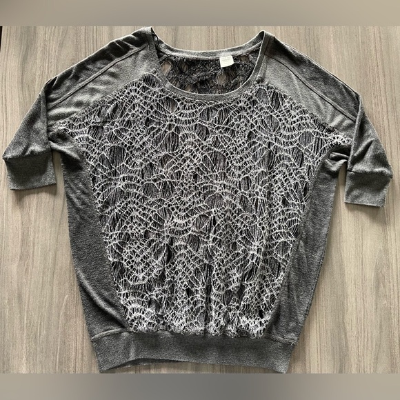 Y2K Miss Me Sweater - Silver Web Design - Size Medium - Picture 3 of 16